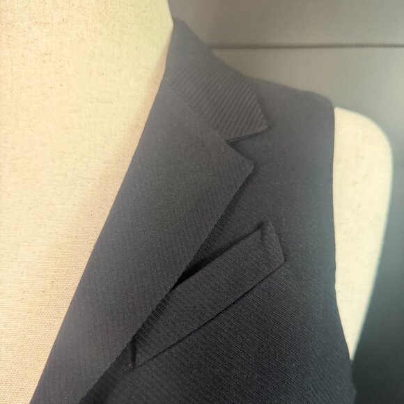 bebe Ruffle Shirt Black White, Tailored Vest M, Silver Statement Bracelet Bundle - Picture 6 of 14